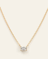 Emerald Cut Diamond Necklace