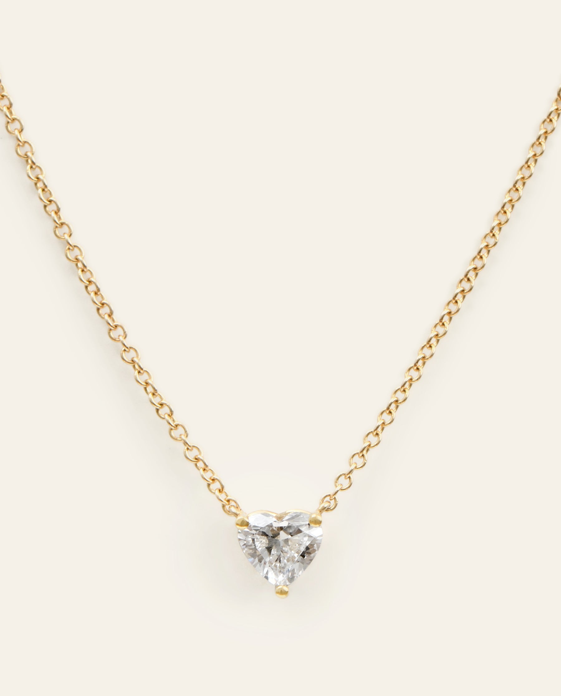 Heart Brilliant Cut Diamond Necklace