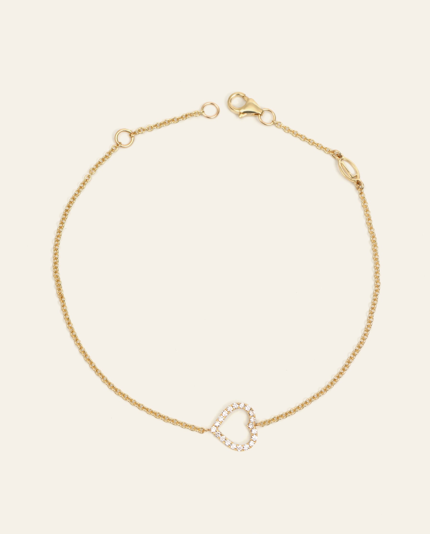 Diamond Pavé Heart Bracelet