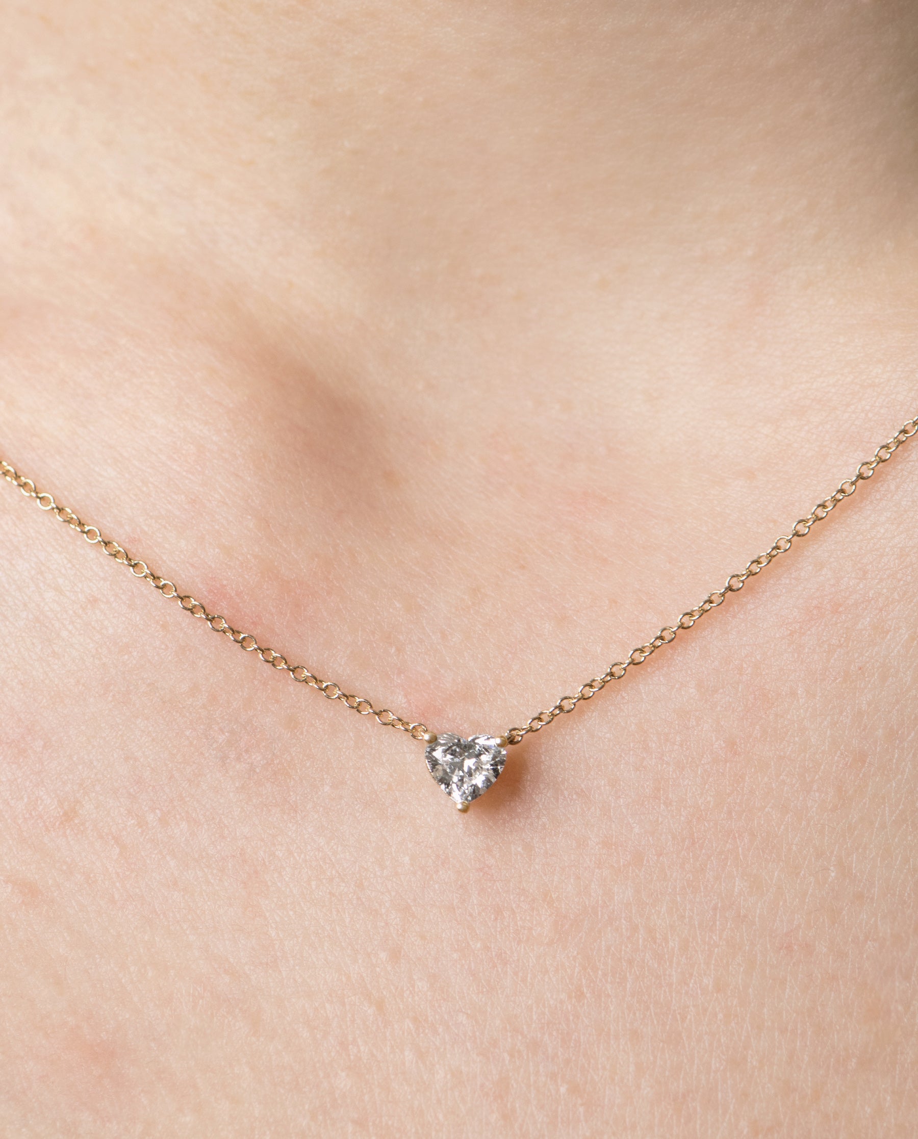 Heart Brilliant Cut Diamond Necklace