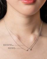 Bezel Set Petite Marquise Cut Diamond Necklace