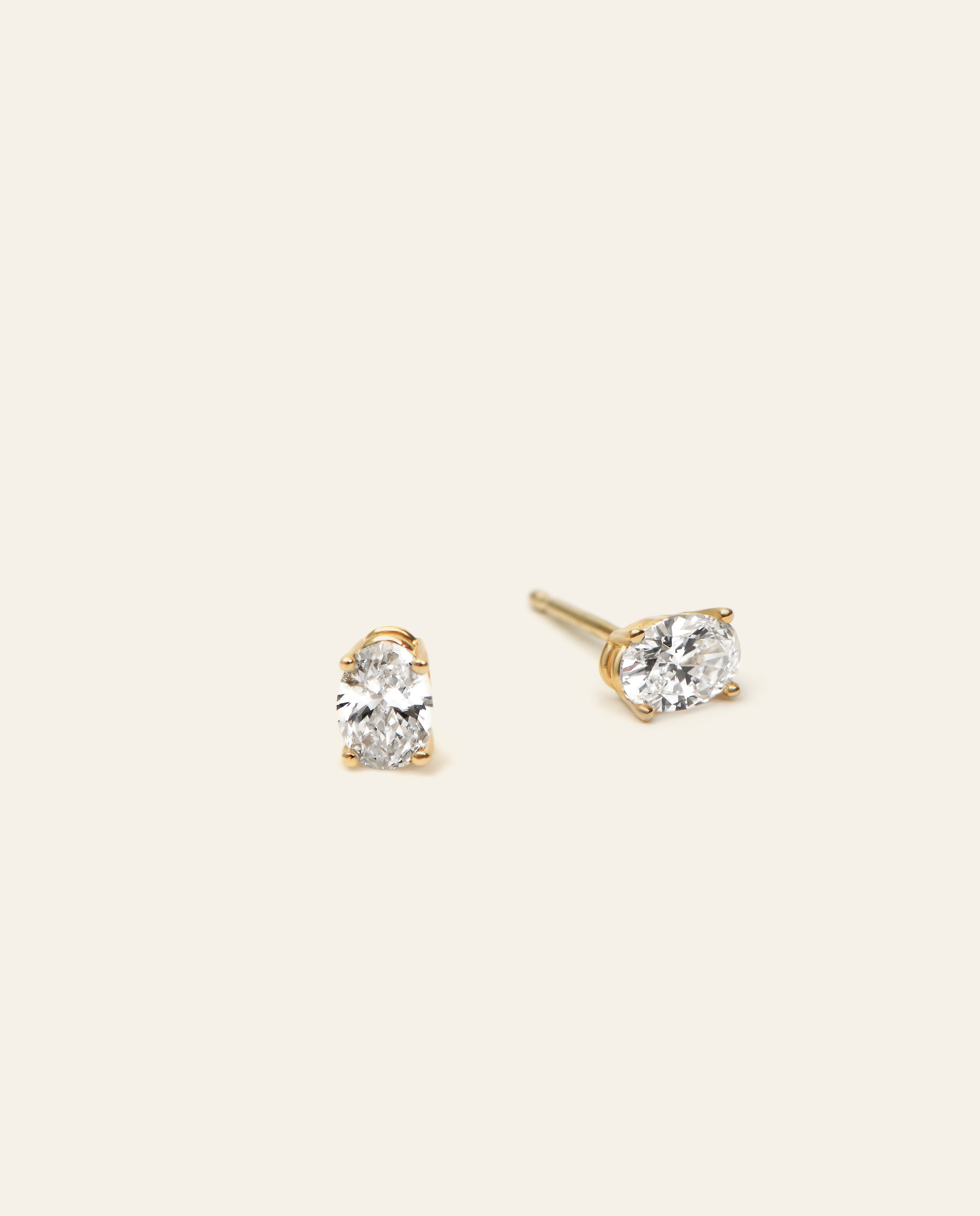 Oval Cut Diamond Stud Earrings