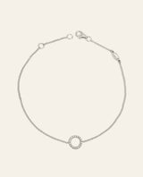 Diamond Pavé Open Circle Bracelet White Gold