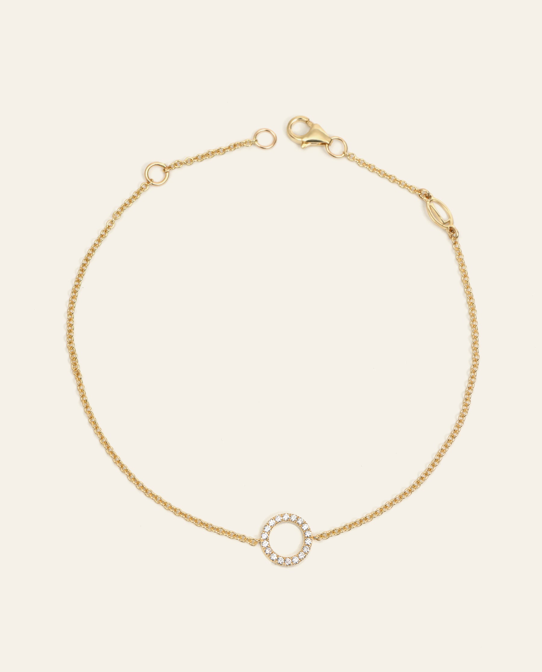 Diamond Pavé Open Circle Bracelet