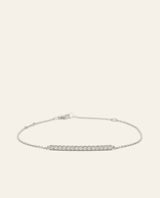 Diamond Pavé Bar Bracelet White Gold