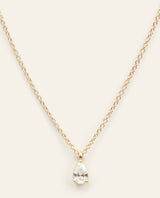 Prong Set Pear Cut Diamond Pendant Necklace