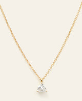 Triangle Cut Diamond Pendant Necklace